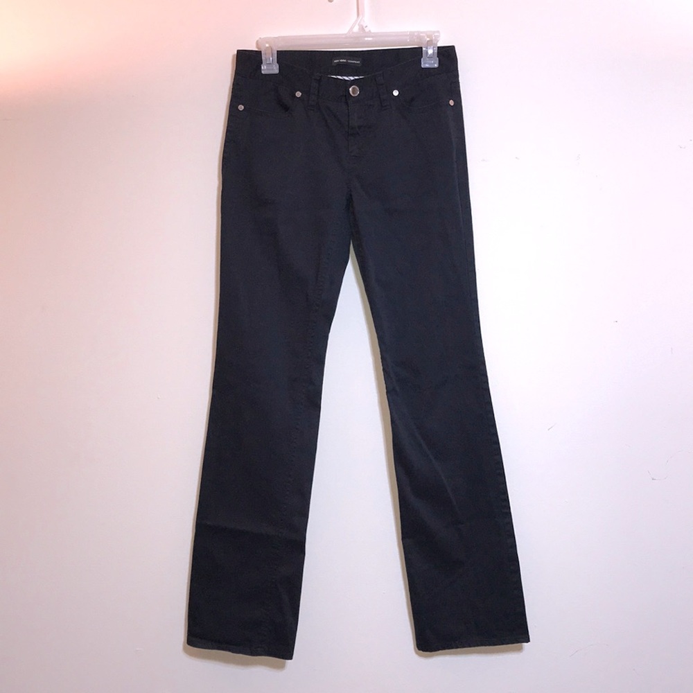 New York & Company Black Stretch Work Pants Straight Leg 2 Tall